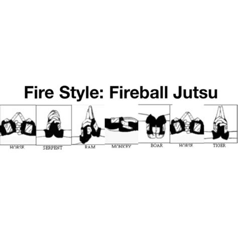 Water Dragon Jutsu in Naruto. . Naruto hand signs for fireball jutsu